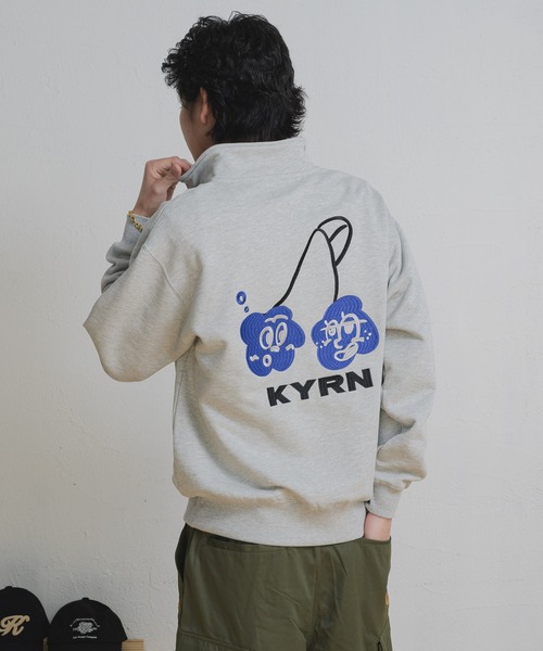 kaoyorinakami(カオヨリナカミ)の「cherry halfzip sweat / チェリーハーフジップスウェット(その他トップス・メンズ・ホワイト/ブラック/グレー・SMALL/MEDIUM/LARGE/X-LARGE)」の4枚目の写真