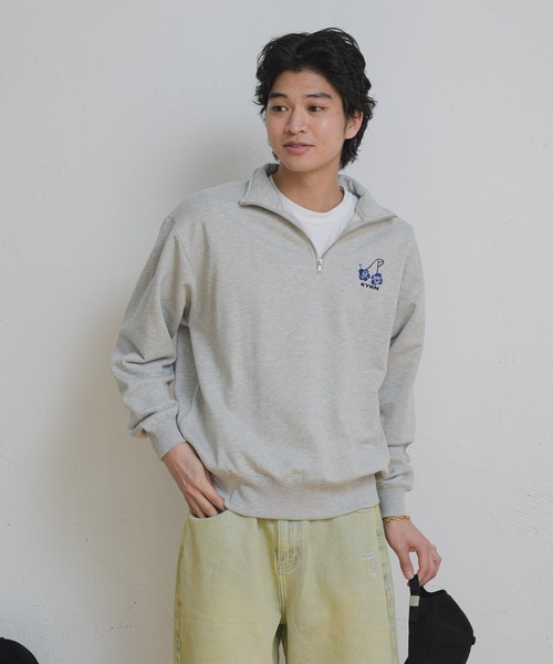 kaoyorinakami(カオヨリナカミ)の「cherry halfzip sweat / チェリーハーフジップスウェット(その他トップス・メンズ・ホワイト/ブラック/グレー・SMALL/MEDIUM/LARGE/X-LARGE)」の14枚目の写真