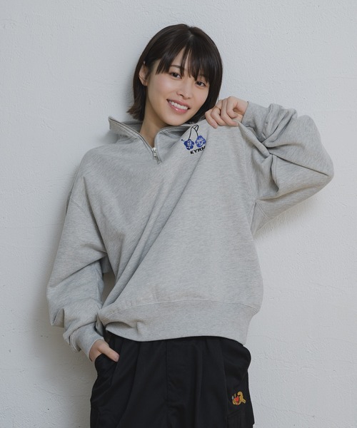 kaoyorinakami(カオヨリナカミ)の「cherry halfzip sweat / チェリーハーフジップスウェット(その他トップス・メンズ・ホワイト/ブラック/グレー・SMALL/MEDIUM/LARGE/X-LARGE)」の20枚目の写真