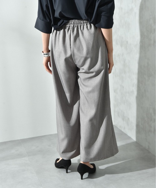 INTERPLANET（インタープラネット）の「麻調合繊ワイドパンツ（その他パンツ・レディース・グレー/ブラック/アイボリー/モカ・FREE）」の11枚目の写真