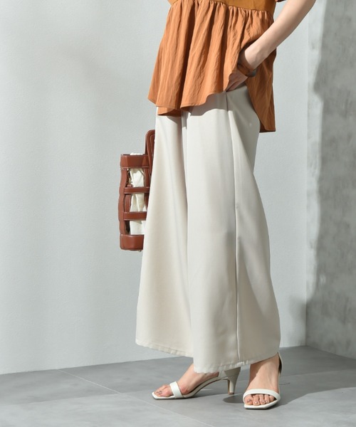 INTERPLANET（インタープラネット）の「麻調合繊ワイドパンツ（その他パンツ・レディース・グレー/ブラック/アイボリー/モカ・FREE）」の17枚目の写真