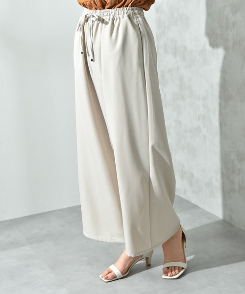 INTERPLANET（インタープラネット）の「麻調合繊ワイドパンツ（その他パンツ・レディース・グレー/ブラック/アイボリー/モカ・FREE）」の19枚目の写真