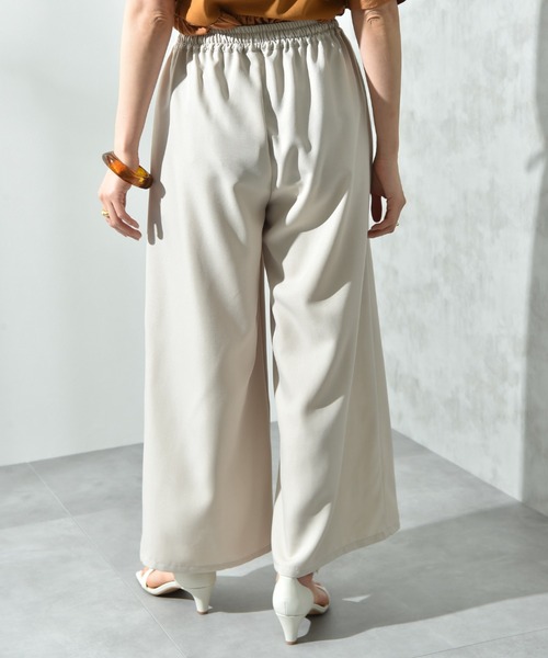 INTERPLANET（インタープラネット）の「麻調合繊ワイドパンツ（その他パンツ・レディース・グレー/ブラック/アイボリー/モカ・FREE）」の20枚目の写真