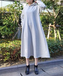 Q（キュー）の「裏起毛フレアフードワンピ（ワンピース）」