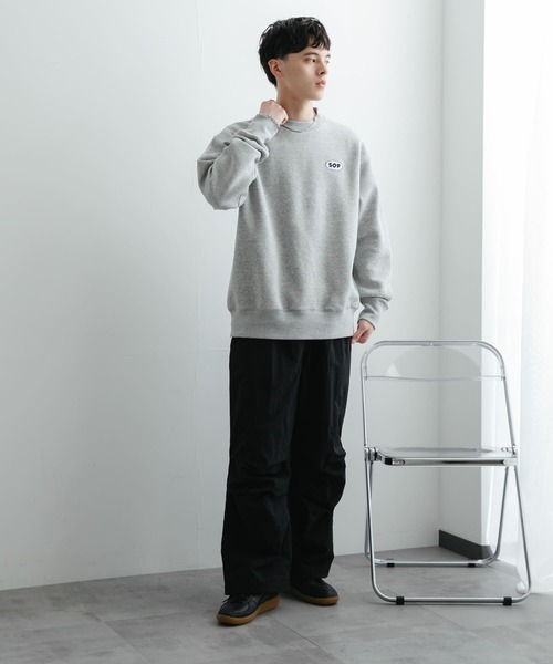 SENSE OF PLACE by URBAN RESEARCH(センスオブプレイスバイアーバンリサーチ)の「ワッペンクルーネックスウェット(スウェット・メンズ・ブルー/グレー/ダークブラウン・MEDIUM/LARGE)」の7枚目の写真