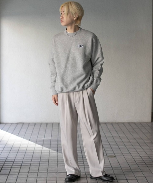 SENSE OF PLACE by URBAN RESEARCH(センスオブプレイスバイアーバンリサーチ)の「ワッペンクルーネックスウェット(スウェット・メンズ・ブルー/グレー/ダークブラウン・MEDIUM/LARGE)」の13枚目の写真