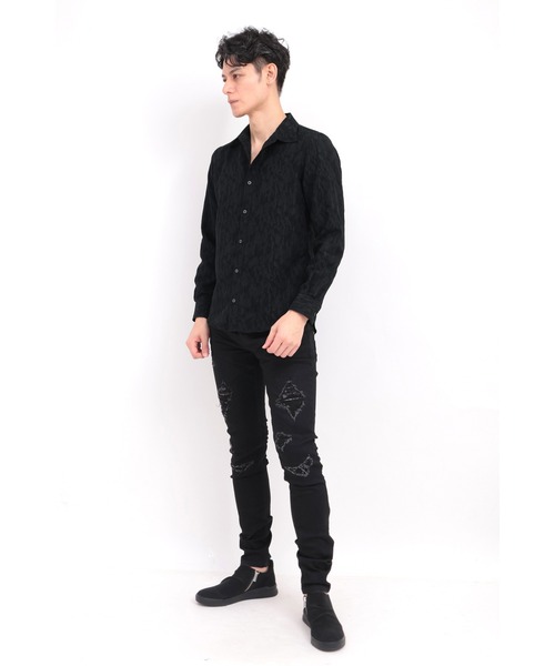 TORNADO MART（トルネードマート）の「TORNADO MART∴ロックウェーブJQシャツ（シャツ/ブラウス・メンズ・ホワイト/ブラック・XXL/LL/L/M）」の11枚目の写真