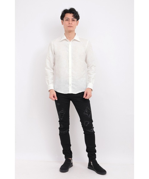 TORNADO MART（トルネードマート）の「TORNADO MART∴ロックウェーブJQシャツ（シャツ/ブラウス・メンズ・ホワイト/ブラック・XXL/LL/L/M）」の10枚目の写真