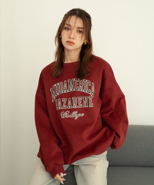 Nu(ニュー)の「【Nu】カレッジスウェット(Tシャツ/カットソー・レディース・ブラック/レッド/ライトグレー/ネイビー・M)」の19枚目の写真