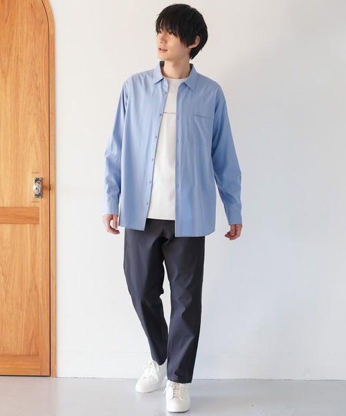 SO　大山　ライトブルー 長袖シャツ 楽天市場】【洋服の青山】レディース 長袖 白 ワイシャツ