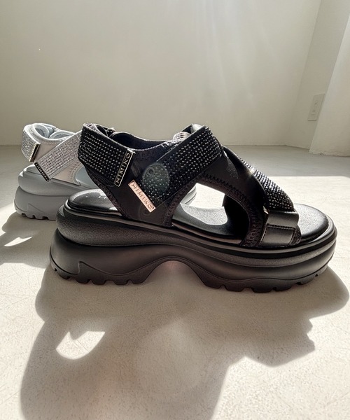 HIMIKO（ヒミコ）の「【HIMIKO】ラインストーンベルトスポサン/657203（サンダル・レディース・ブルー/ブラック/ベージュ・LARGE/X-LARGE/MEDIUM/SMALL）」の22枚目の写真