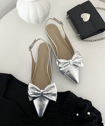 prose verse | 【リボン取り外し可能】2wayバックストラップリボンミュール(パンプス)