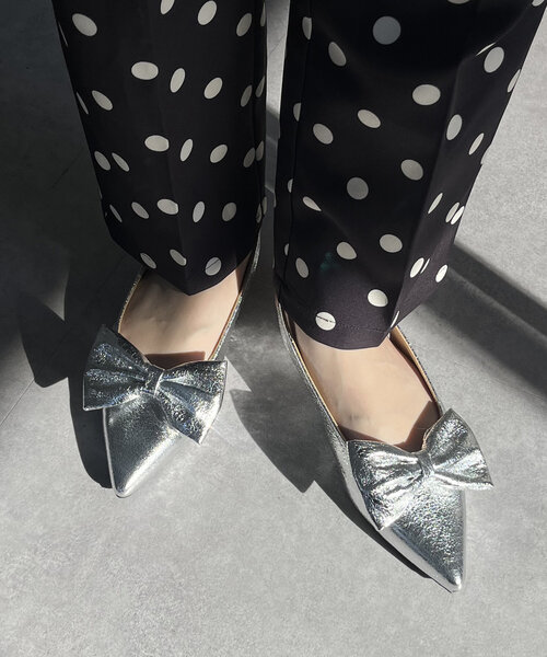 prose verse（プロズヴェール）の「【リボン取り外し可能】2wayバックストラップリボンミュール（パンプス・レディース・ブラック系その他2/シルバー/ブラック系その他/ベージュ系その他・LARGE/MEDIUM/X-LARGE/SMALL）」の5枚目の写真