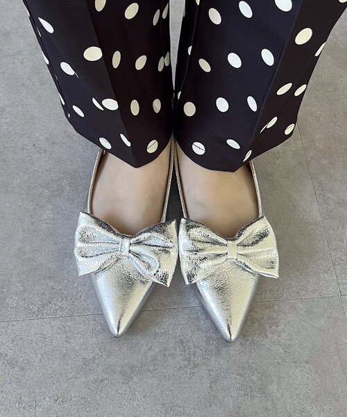 prose verse（プロズヴェール）の「【リボン取り外し可能】2wayバックストラップリボンミュール（パンプス・レディース・ブラック系その他2/シルバー/ブラック系その他/ベージュ系その他・LARGE/MEDIUM/X-LARGE/SMALL）」の6枚目の写真