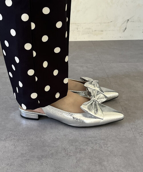 prose verse（プロズヴェール）の「【リボン取り外し可能】2wayバックストラップリボンミュール（パンプス・レディース・ブラック系その他2/シルバー/ブラック系その他/ベージュ系その他・LARGE/MEDIUM/X-LARGE/SMALL）」の7枚目の写真