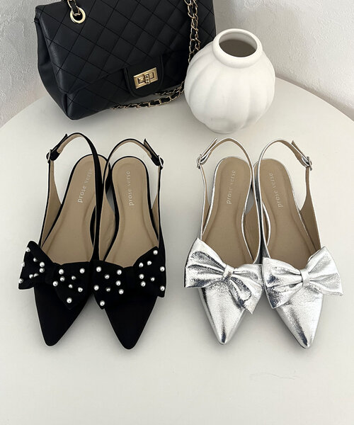 prose verse（プロズヴェール）の「【リボン取り外し可能】2wayバックストラップリボンミュール（パンプス・レディース・ブラック系その他2/シルバー/ブラック系その他/ベージュ系その他・LARGE/MEDIUM/X-LARGE/SMALL）」の14枚目の写真