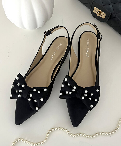 prose verse（プロズヴェール）の「【リボン取り外し可能】2wayバックストラップリボンミュール（パンプス・レディース・ブラック系その他2/シルバー/ブラック系その他/ベージュ系その他・LARGE/MEDIUM/X-LARGE/SMALL）」の15枚目の写真