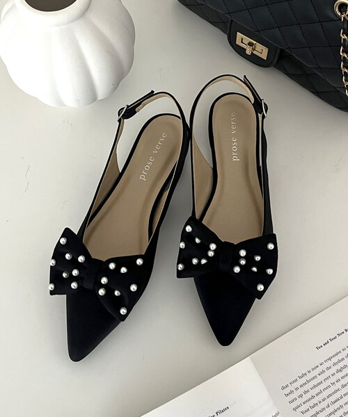 prose verse（プロズヴェール）の「【リボン取り外し可能】2wayバックストラップリボンミュール（パンプス・レディース・ブラック系その他2/シルバー/ブラック系その他/ベージュ系その他・LARGE/MEDIUM/X-LARGE/SMALL）」の16枚目の写真