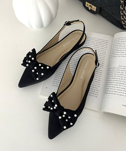 prose verse（プロズヴェール）の「【リボン取り外し可能】2wayバックストラップリボンミュール（パンプス・レディース・ブラック系その他2/シルバー/ブラック系その他/ベージュ系その他・LARGE/MEDIUM/X-LARGE/SMALL）」の17枚目の写真