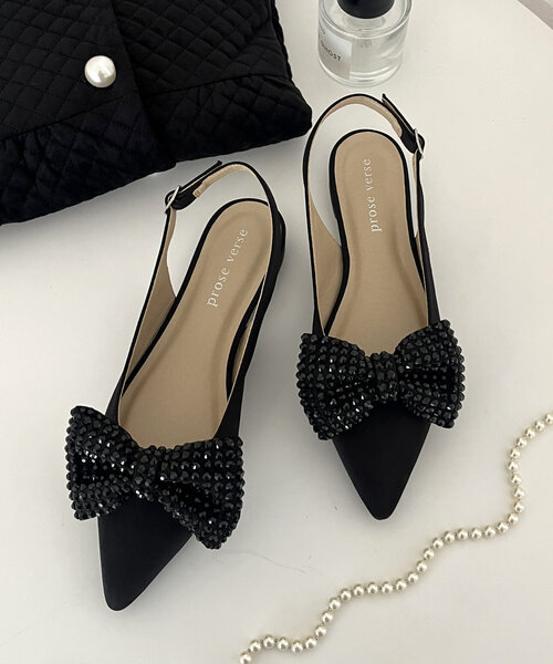 prose verse（プロズヴェール）の「【リボン取り外し可能】2wayバックストラップリボンミュール（パンプス・レディース・ブラック系その他2/シルバー/ブラック系その他/ベージュ系その他・LARGE/MEDIUM/X-LARGE/SMALL）」の19枚目の写真