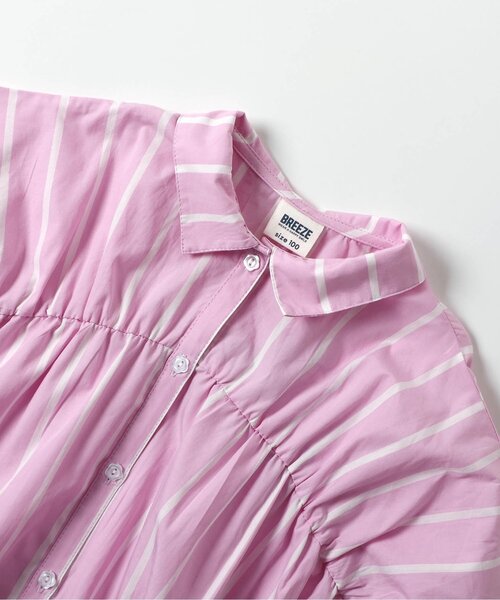 BREEZE（ブリーズ）の「【ジュニア対応】シャツワンピース（シャツワンピース・キッズ・オフホワイト/ピンク・80/90/100/110/120/130/140）」の16枚目の写真