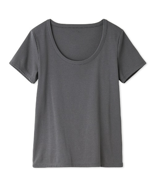 FRAY I.D（フレイアイディー）の「ラウンドネックTシャツ（Tシャツ/カットソー・レディース・ブラック/ホワイト/チャコールグレー・FREE）」の3枚目の写真