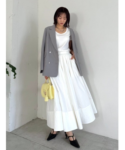 FRAY I.D（フレイアイディー）の「ラウンドネックTシャツ（Tシャツ/カットソー・レディース・ブラック/ホワイト/チャコールグレー・FREE）」の5枚目の写真