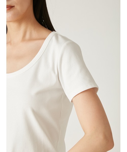 FRAY I.D（フレイアイディー）の「ラウンドネックTシャツ（Tシャツ/カットソー・レディース・ブラック/ホワイト/チャコールグレー・FREE）」の12枚目の写真