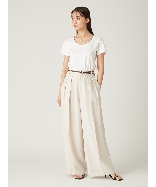 FRAY I.D（フレイアイディー）の「ラウンドネックTシャツ（Tシャツ/カットソー・レディース・ブラック/ホワイト/チャコールグレー・FREE）」の18枚目の写真