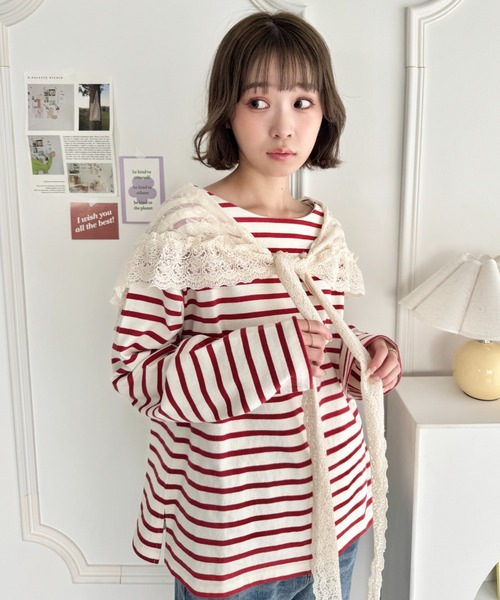 セール】レイヤードヴィンテージレース巻きスカート（ベルト）｜SOLLON