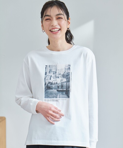 ANY(エニィ)の「オーガビッツロングスリーブTシャツ(Tシャツ/カットソー・レディース・ホワイト系1/グレー系1/ホワイト系2・4)」の10枚目の写真