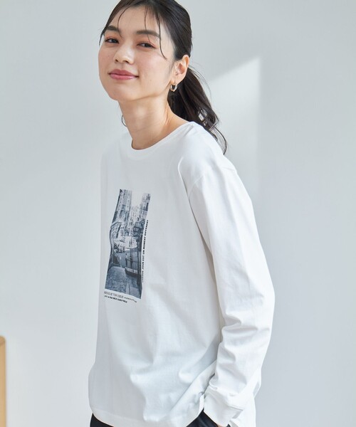 ANY(エニィ)の「オーガビッツロングスリーブTシャツ(Tシャツ/カットソー・レディース・ホワイト系1/グレー系1/ホワイト系2・4)」の11枚目の写真