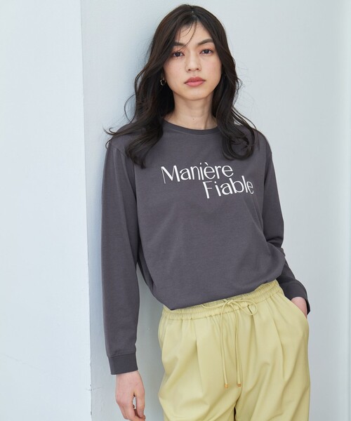 ANY(エニィ)の「オーガビッツロングスリーブTシャツ(Tシャツ/カットソー・レディース・ホワイト系1/グレー系1/ホワイト系2・4)」の22枚目の写真