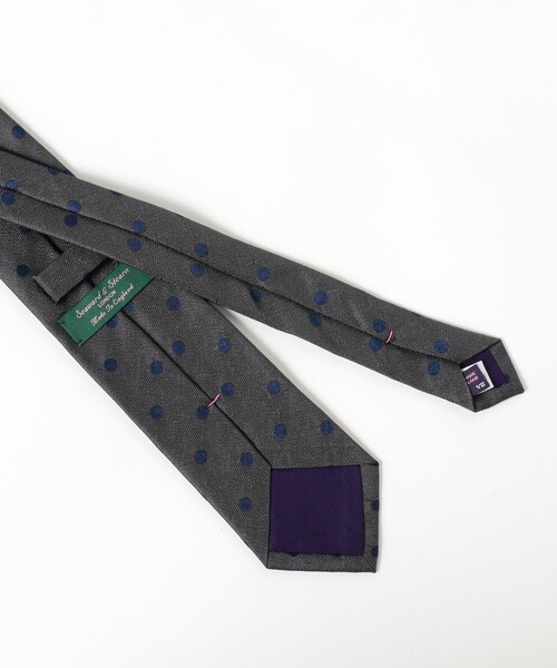 Seaward＆stearn（シーワードスターン）の「Seaward & Stearn / シルク ドット ネクタイ（ネクタイ・メンズ・ブルー系その他4/チャコールグレー/グレー/ネイビー・ONE SIZE）」の5枚目の写真