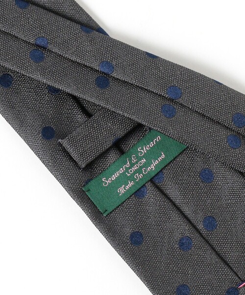 Seaward＆stearn（シーワードスターン）の「Seaward & Stearn / シルク ドット ネクタイ（ネクタイ・メンズ・ブルー系その他4/チャコールグレー/グレー/ネイビー・ONE SIZE）」の6枚目の写真