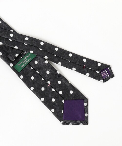 Seaward＆stearn（シーワードスターン）の「Seaward & Stearn / シルク ドット ネクタイ（ネクタイ・メンズ・ブルー系その他4/チャコールグレー/グレー/ネイビー・ONE SIZE）」の8枚目の写真