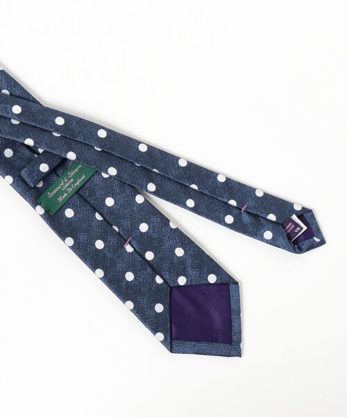 Seaward＆stearn（シーワードスターン）の「Seaward & Stearn / シルク ドット ネクタイ（ネクタイ・メンズ・ブルー系その他4/チャコールグレー/グレー/ネイビー・ONE SIZE）」の11枚目の写真