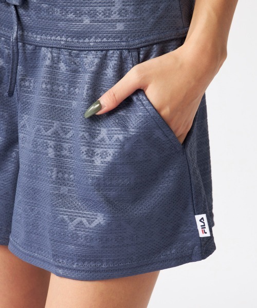 No.733 FILA 【数量限定】BLUEチェックのパレオ風ショートパンツ No.733 FILA 【数量限定】BLUEチェックのパレオ風ショートパンツ