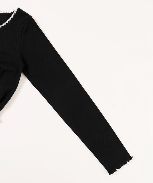 PHILLY（フィリー）の「レースパイピングドロストトップス（Tシャツ/カットソー・レディース・オートミール/グレー/ブラック・FREE）」の22枚目の写真