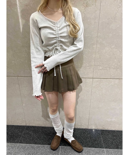 PHILLY（フィリー）の「レースパイピングドロストトップス（Tシャツ/カットソー・レディース・オートミール/グレー/ブラック・FREE）」の17枚目の写真