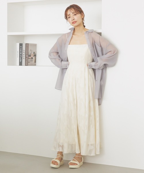 mysty woman(ミスティウーマン)の「シアーオーバーシャツ 315435(シャツ/ブラウス・レディース・ブラック/ライトピンク/ライトベージュ/グレー・FREE)」の9枚目の写真