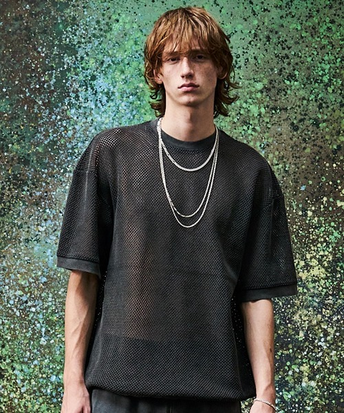 MSML（エムエスエムエル）の「MESH SHORT SLEEVE CUTSEW（Tシャツ/カットソー・メンズ・ライトブルー/ブラック・XL/L/M/S）」の2枚目の写真