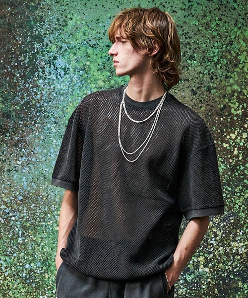 MSML（エムエスエムエル）の「MESH SHORT SLEEVE CUTSEW（Tシャツ/カットソー・メンズ・ライトブルー/ブラック・XL/L/M/S）」の13枚目の写真