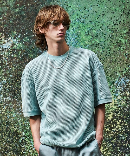 MSML（エムエスエムエル）の「MESH SHORT SLEEVE CUTSEW（Tシャツ/カットソー・メンズ・ライトブルー/ブラック・XL/L/M/S）」の8枚目の写真