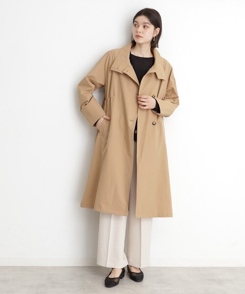 THE SHOP TK (ザ ショップ ティーケー )の「スタンドカラートレンチコート【洗える】(トレンチコート・レディース・ベージュ・12/13)」の2枚目の写真