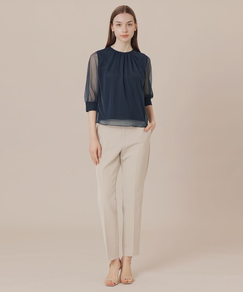 MACKINTOSH LONDON（マッキントッシュ ロンドン）の「シアージャージプルオーバー（Tシャツ/カットソー・レディース・ネイビー/ベージュ/ライトブルー・38）」の13枚目の写真