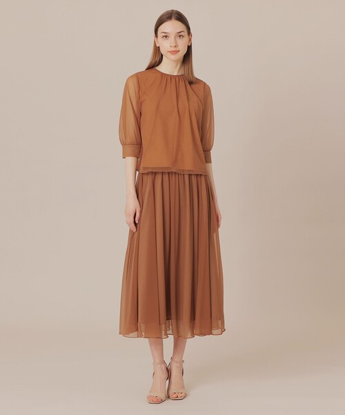 MACKINTOSH LONDON（マッキントッシュ ロンドン）の「シアージャージプルオーバー（Tシャツ/カットソー・レディース・ネイビー/ベージュ/ライトブルー・38）」の12枚目の写真