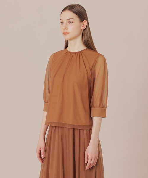 MACKINTOSH LONDON（マッキントッシュ ロンドン）の「シアージャージプルオーバー（Tシャツ/カットソー・レディース・ネイビー/ベージュ/ライトブルー・38）」の10枚目の写真