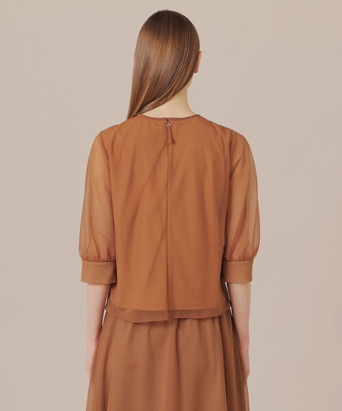 MACKINTOSH LONDON（マッキントッシュ ロンドン）の「シアージャージプルオーバー（Tシャツ/カットソー・レディース・ネイビー/ベージュ/ライトブルー・38）」の9枚目の写真