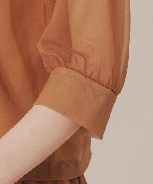 MACKINTOSH LONDON（マッキントッシュ ロンドン）の「シアージャージプルオーバー（Tシャツ/カットソー・レディース・ネイビー/ベージュ/ライトブルー・38）」の8枚目の写真